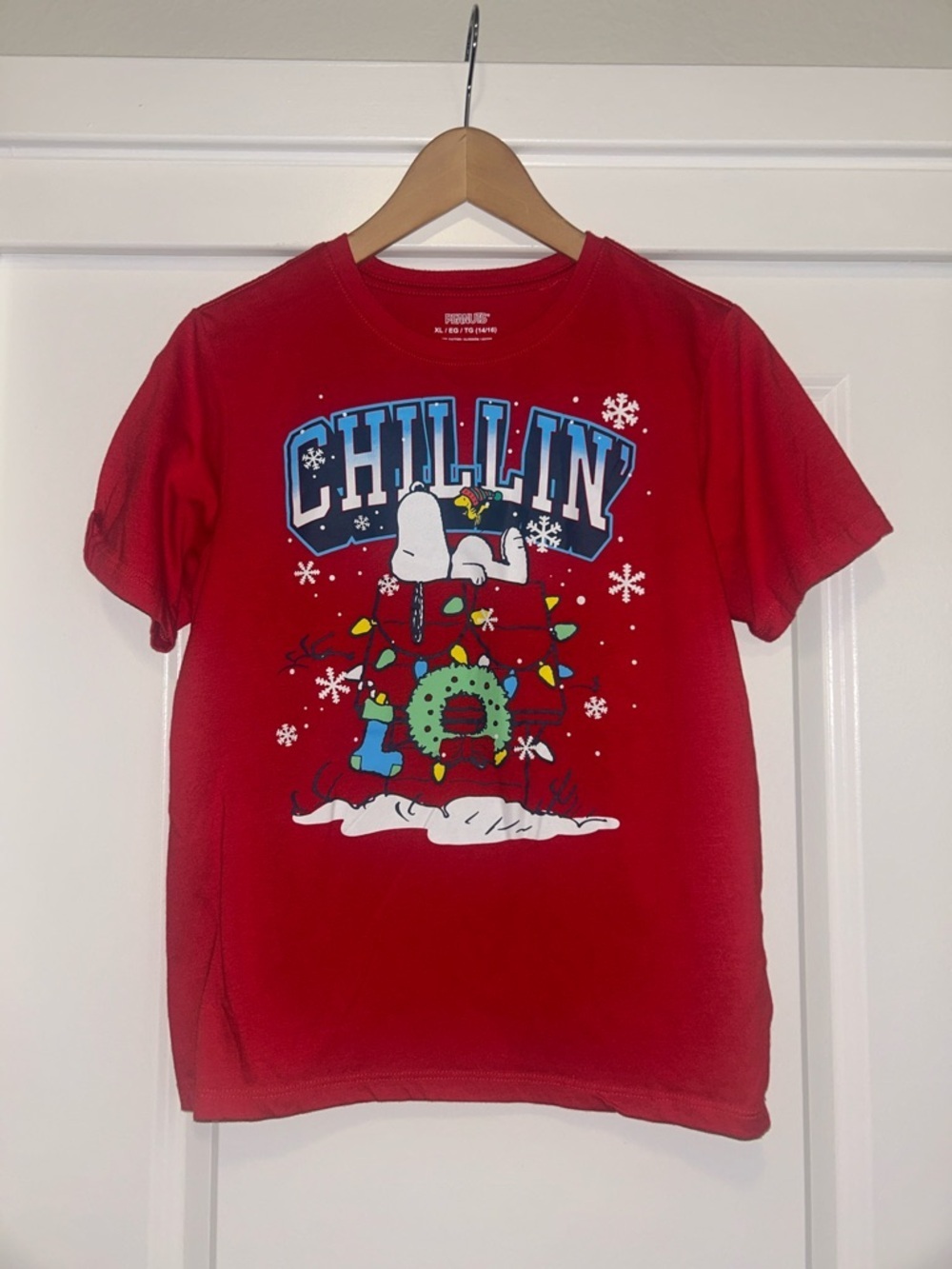 Snoopy Peanuts Red 'Chillin' Snoopy Holiday Tee